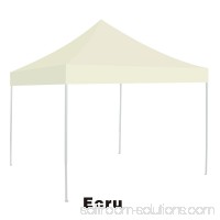 STRONG CAMEL Ez pop Up Canopy Replacement Top instant 10'X10' gazebo EZ canopy Cover patio pavilion sunshade plyester- Beige Color 564102219